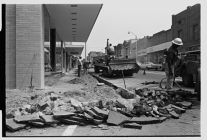 Sidewalk destroyed